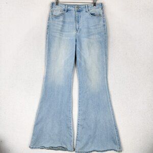 Pilcro Jeans Womens 30 Blue Flare Leg High Rise Anthropologie Bell Bottoms